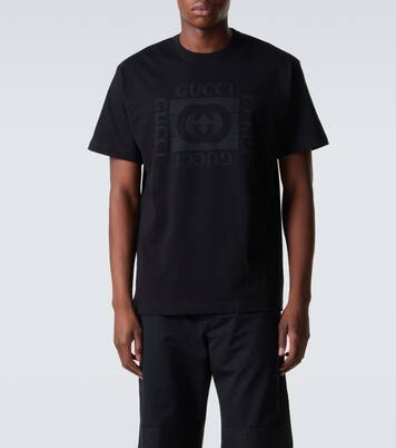 T-shirt in jersey di cotone Interlocking G | Gucci