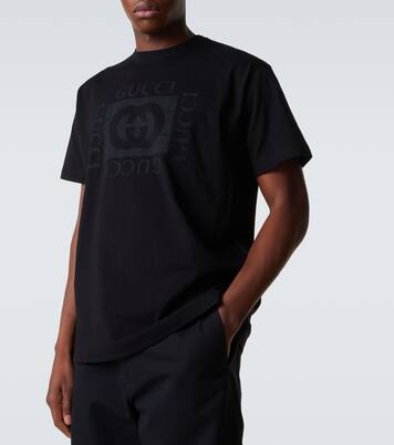 T-shirt in jersey di cotone Interlocking G | Gucci