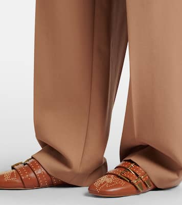 Susanna studded leather ballet flats | Chloé