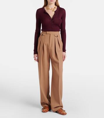 Susanna studded leather ballet flats | Chloé