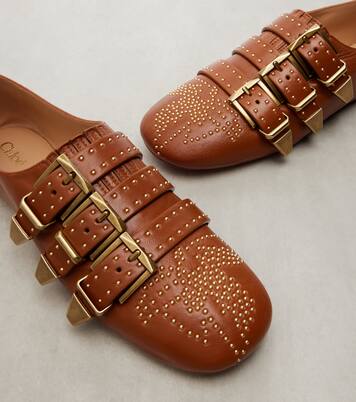 Susanna studded leather ballet flats | Chloé