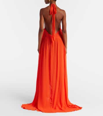 Ruffled georgette gown | Blumarine