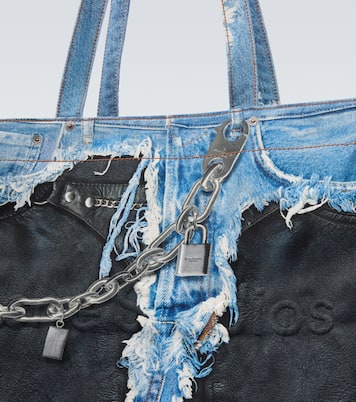 Trompe-l’œil printed canvas tote bag | Acne Studios