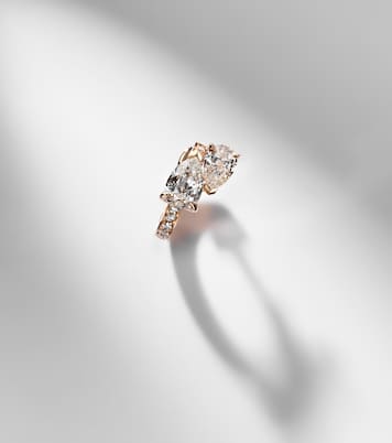 Pendiente individual Serti Sur Vide de oro rosa de 18 ct con diamantes | Repossi