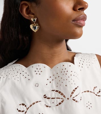 Orecchini Heart con cristalli | Self-Portrait