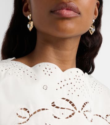 Orecchini Heart con cristalli | Self-Portrait