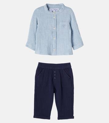 Baby cotton shirt and pants set | Tartine et Chocolat