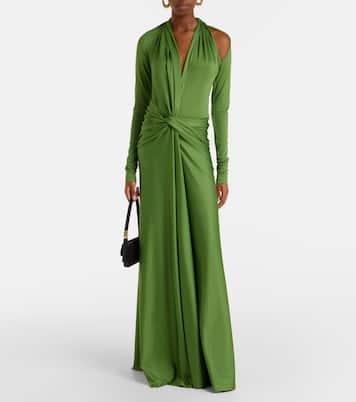 Robe longue drapée | Victoria Beckham