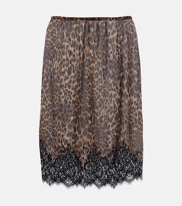 Thea animal-print silk midi skirt | Nili Lotan