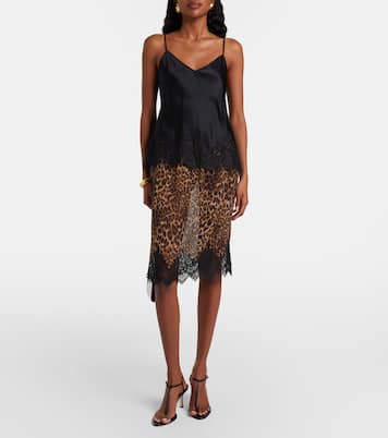 Thea animal-print silk midi skirt | Nili Lotan