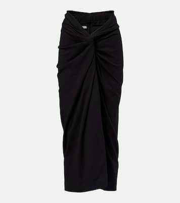 Gonna midi in cotone arricciato | Dries Van Noten