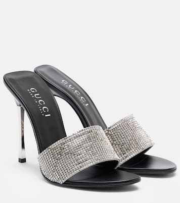 Bombshell 120 embellished satin mules | Gucci