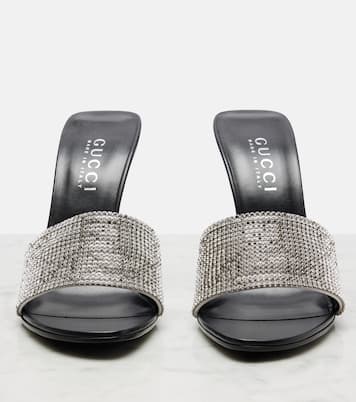 Bombshell 120 embellished satin mules | Gucci