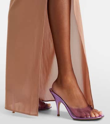 95 leather-trimmed PVC mules | Gianvito Rossi