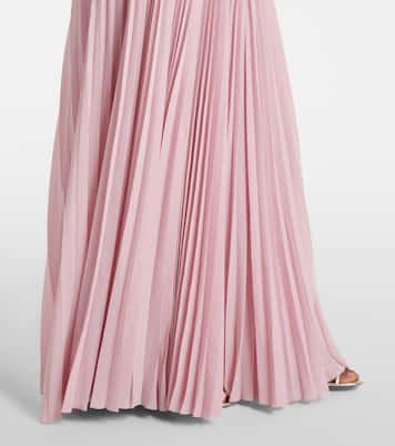 Claudette satin-trimmed bustier gown | Solace London