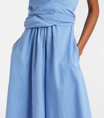 Vestido midi Penny de algodón a rayas | Altuzarra