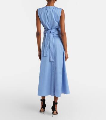 Vestido midi Penny de algodón a rayas | Altuzarra