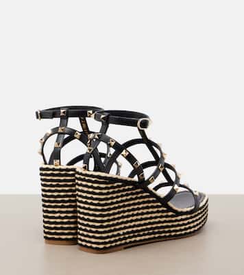 Alpargatas Rockstud Torchon de piel | Valentino Garavani
