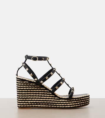 Alpargatas Rockstud Torchon de piel | Valentino Garavani