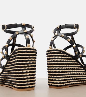 Alpargatas Rockstud Torchon de piel | Valentino Garavani