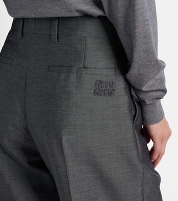 Mohair and wool wide-leg pants | Miu Miu