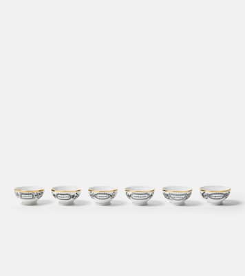 Set of 6 porcelain bowls | Fornasetti