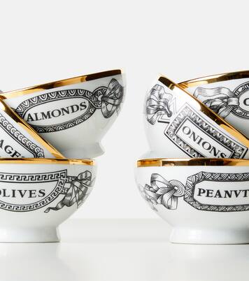 Set of 6 porcelain bowls | Fornasetti