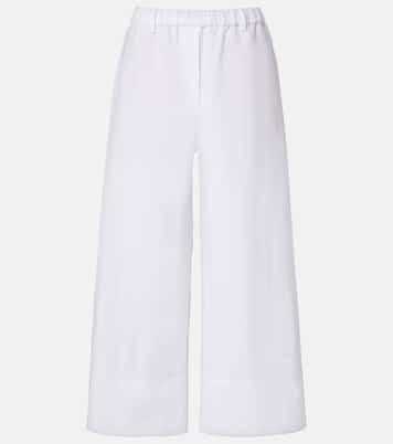 Linen and cotton wide-leg pants | Brunello Cucinelli
