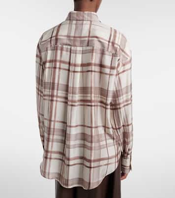 Checked silk shirt | Brunello Cucinelli