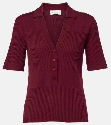 Malie ribbed-knit cashmere polo sweater | Lisa Yang