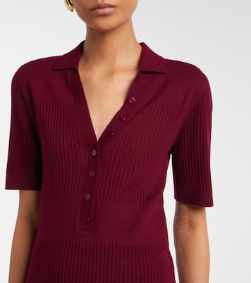 Malie ribbed-knit cashmere polo sweater | Lisa Yang