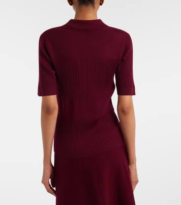 Malie ribbed-knit cashmere polo sweater | Lisa Yang