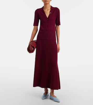 Malie ribbed-knit cashmere polo sweater | Lisa Yang