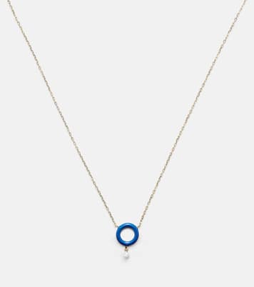 18kt gold chain necklace with white diamond | Persée