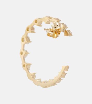 Boucles d'oreilles Crescent en or 18 ct et diamants | Jade Trau