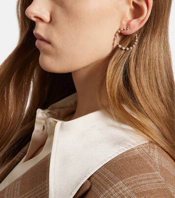 Boucles d'oreilles Crescent en or 18 ct et diamants | Jade Trau