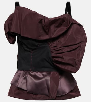 Dekonstruiertes Top aus Satin und Mesh | Maison Margiela