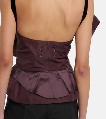 Dekonstruiertes Top aus Satin und Mesh | Maison Margiela