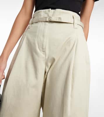 High-Rise-Hose aus Twill | Proenza Schouler