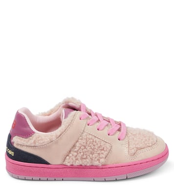 Teddy-trimmed suede sneakers | Marc Jacobs Kids