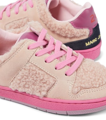Teddy-trimmed suede sneakers | Marc Jacobs Kids