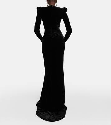 Verzierte Robe aus Samt | Alessandra Rich