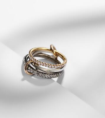 Anillos unidos Scorpio de oro de 18 ct con diamantes | Spinelli Kilcollin