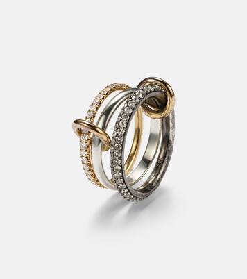 Anillos unidos Scorpio de oro de 18 ct con diamantes | Spinelli Kilcollin