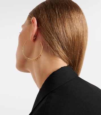 14kt gold hoop earrings with diamonds | Sydney Evan