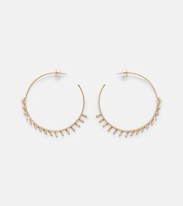 14kt gold hoop earrings with diamonds | Sydney Evan