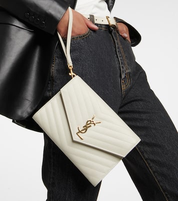 Cassandre Small matelassé leather clutch | Saint Laurent