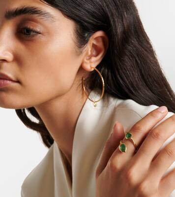 Moi and Toi 18kt gold ring with emeralds | Octavia Elizabeth