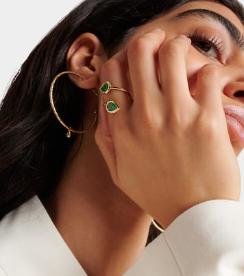 Moi and Toi 18kt gold ring with emeralds | Octavia Elizabeth