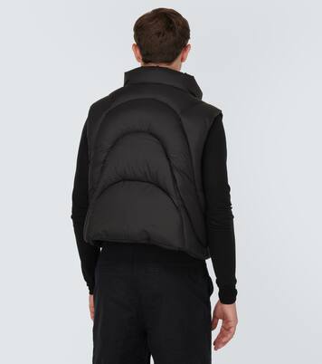 Grid cropped down vest | Entire Studios